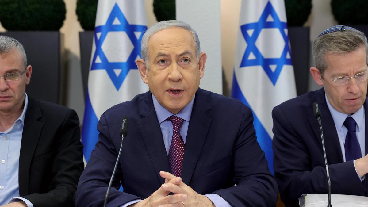 El primer ministro israelí, Binyamín Netanyahu, durante una reunión del Gabinete.