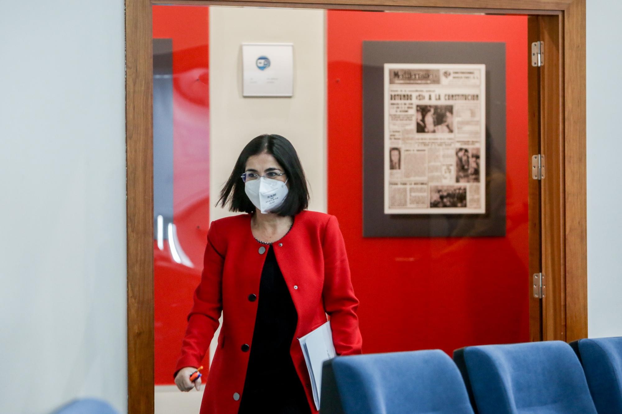 La ministra de Sanidad, Carolina Darias, este miércoles.