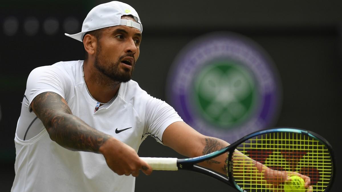 Kyrgios durante el partido de cuartos de final ante Garín