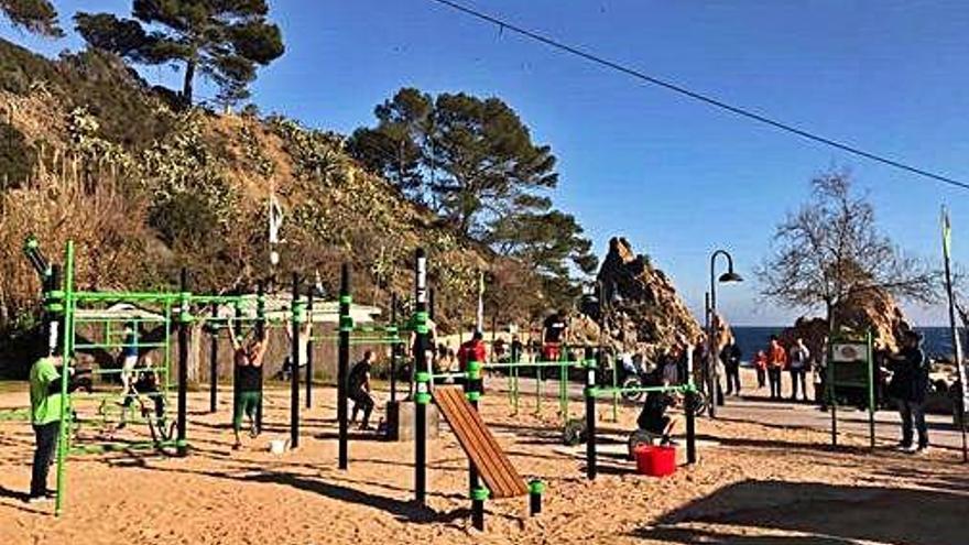 El parc d&#039;«street workout», instal·lat a Tossa.