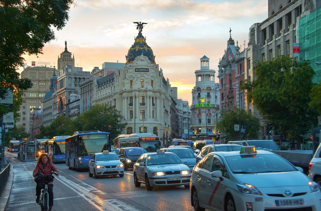 Los atascos de Madrid en días de lluvia son antológicos