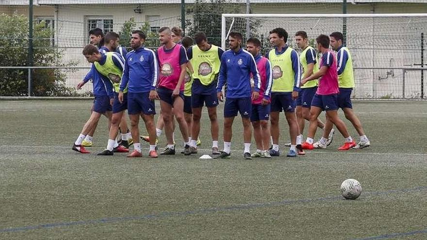 Los jugadores, en un entrenamiento en Miranda.