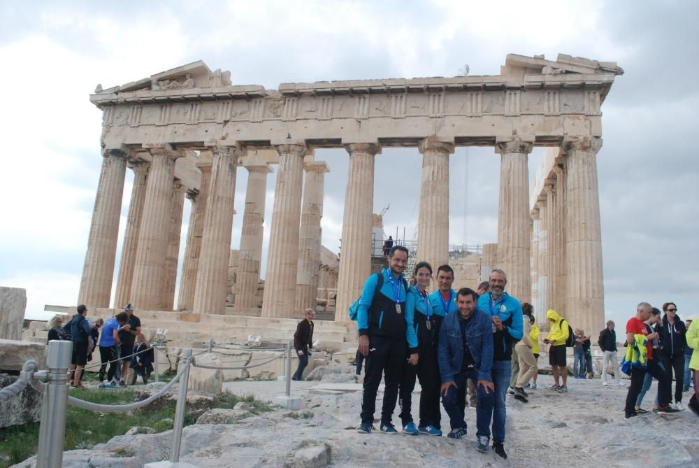 Los alistanos en la maratón de Atenas.