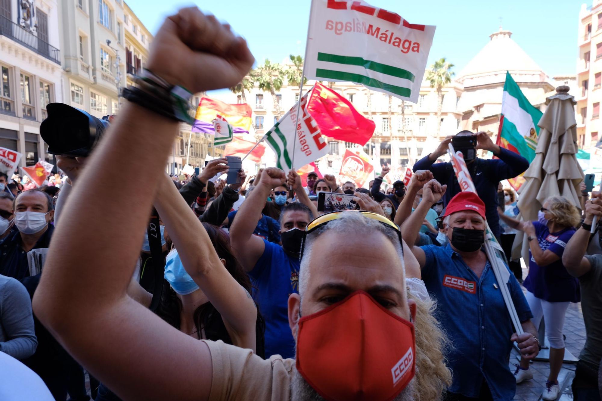 Manifestación del Primero de Mayo en Málaga capital