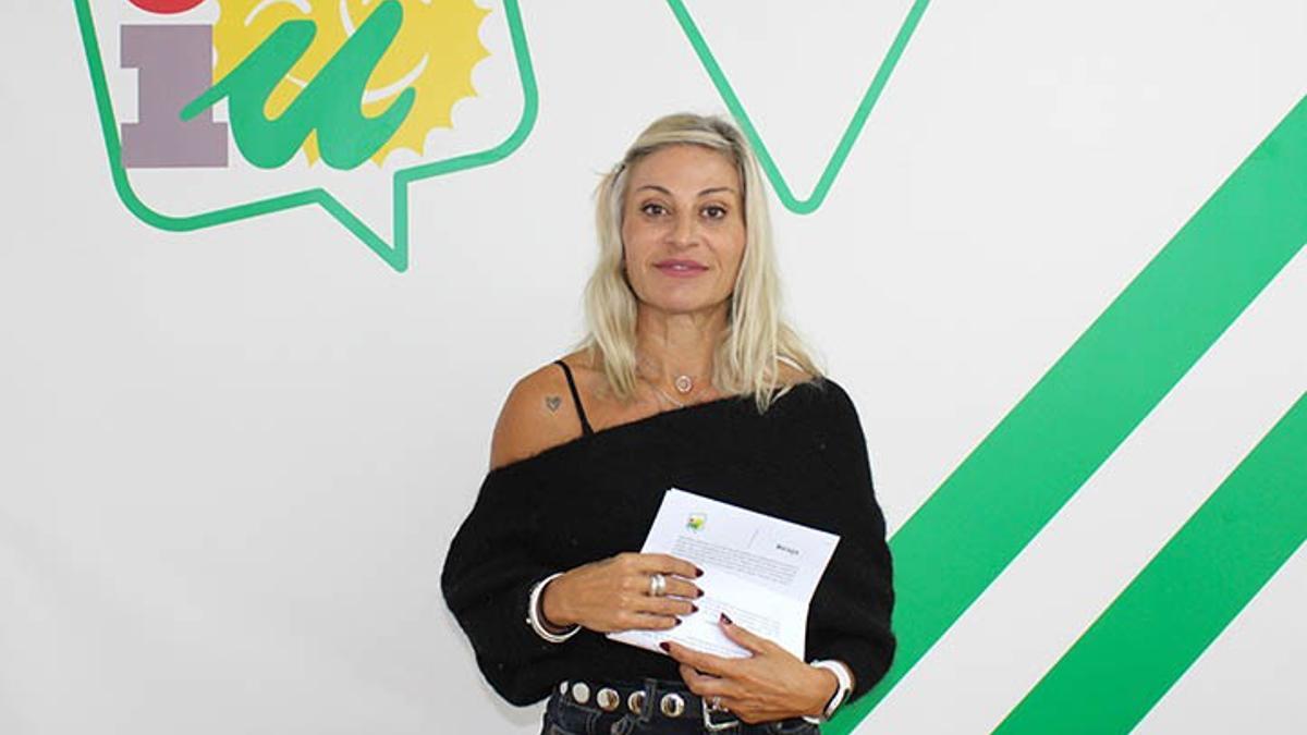 La coordinadora local de IU, Victoria Morales