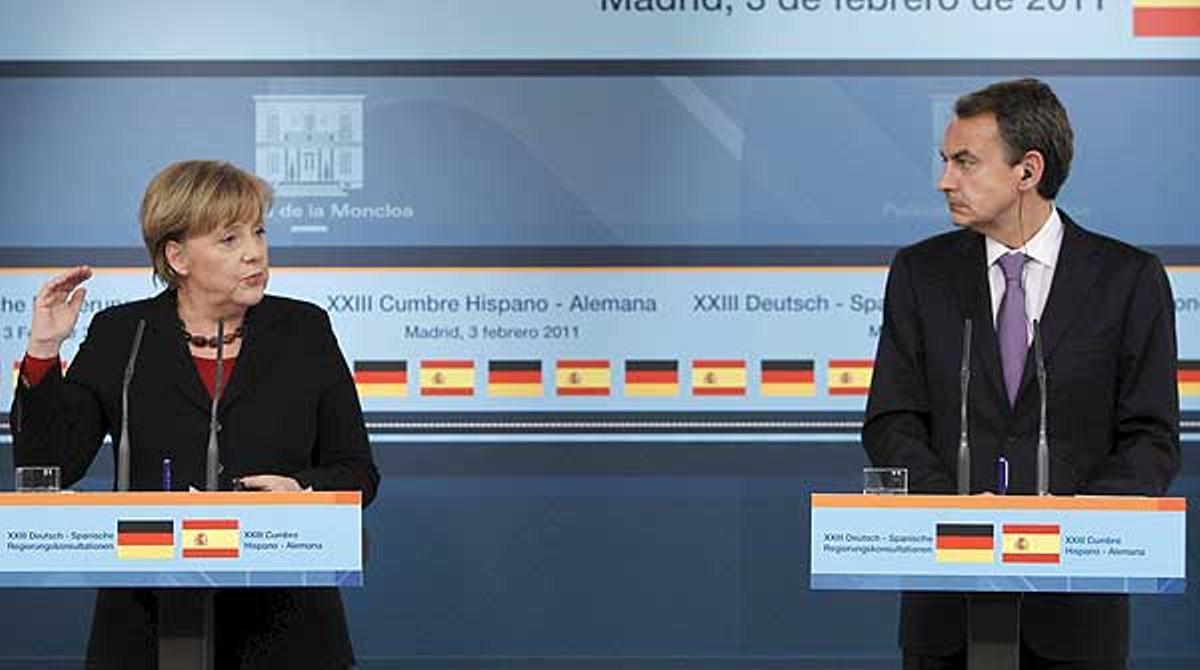 La cancellera ha parlat sobre com augmentar la competitivitat de l’economia espanyola.
