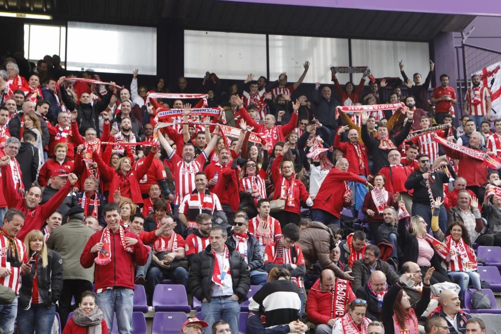 Así apoya La Mareona al Sporting en el José Zorrilla