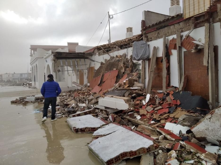 "Gloria" ha arrasado con el litoral del norte de Alicante