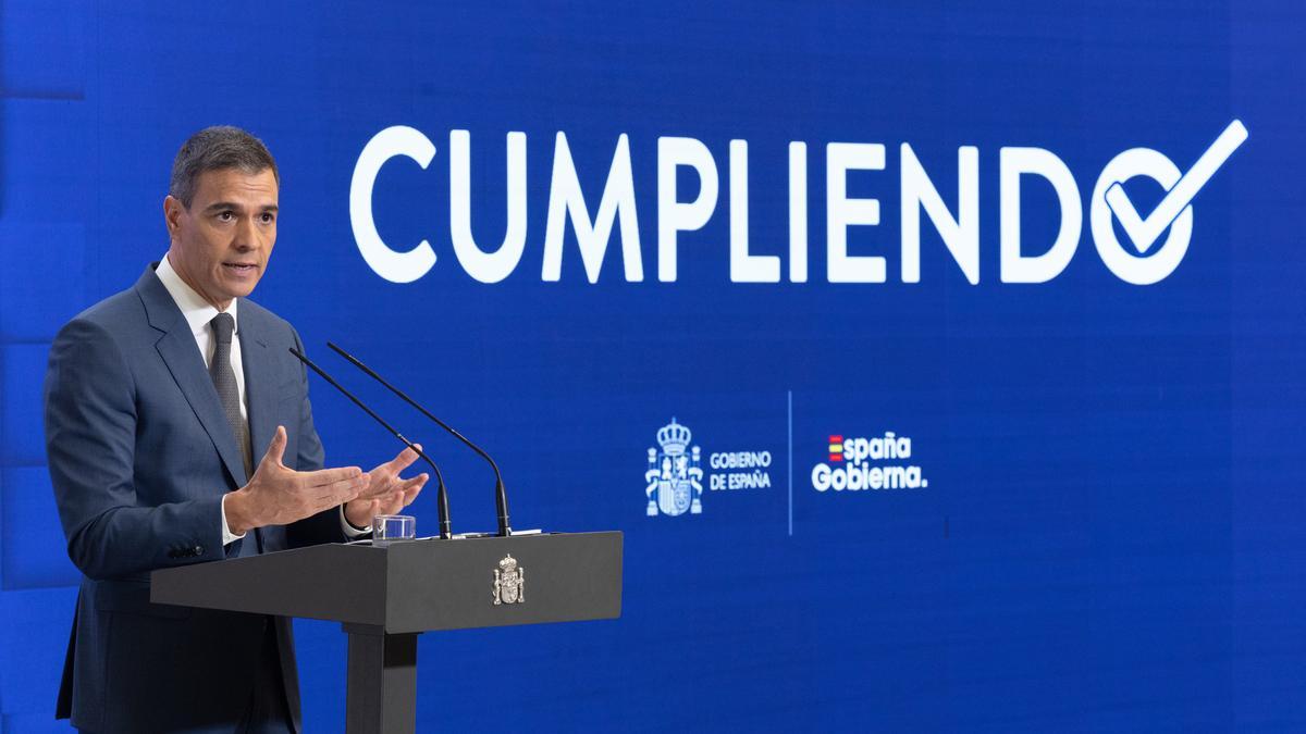 El presidente del Gobierno, Pedro Sánchez, comparece para hacer balance del curso político.