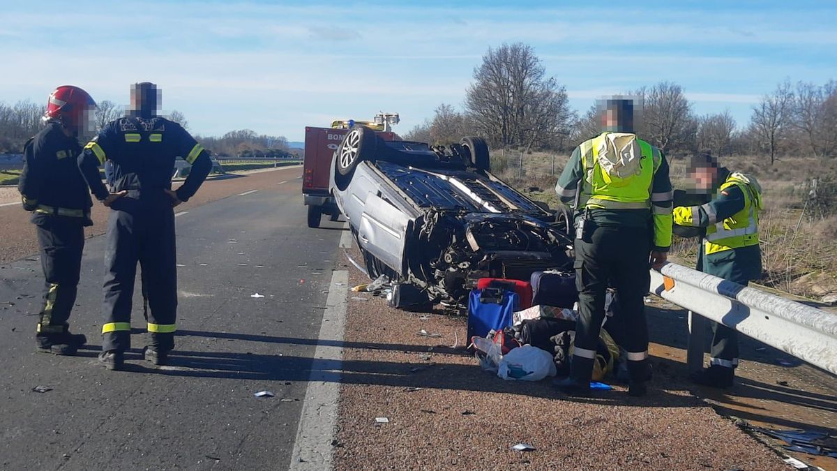 Grave accidente de tráfico en la A-52 en Zamora, a la altura de Mombuey