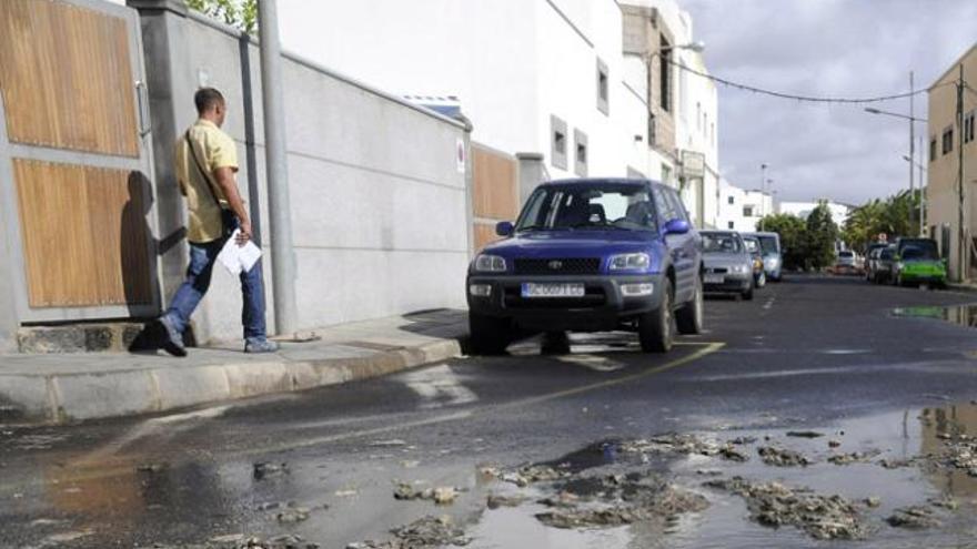 Lluvia de alcantarillas en Arrecife