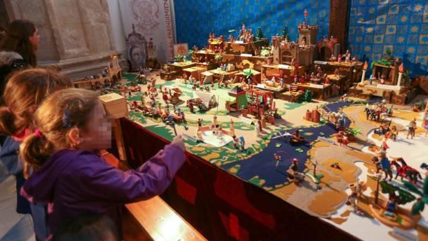 Una imagen del belén de Playmobil, en la iglesia de San Sebastián.