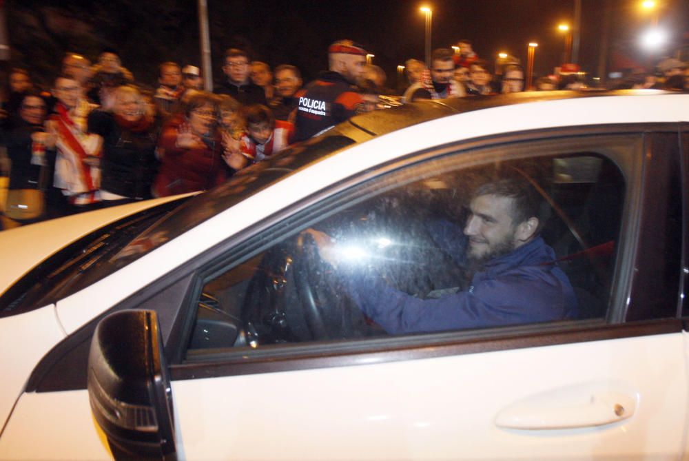 Rebuda dels aficionats al Girona després de la victòria davant el Madrid