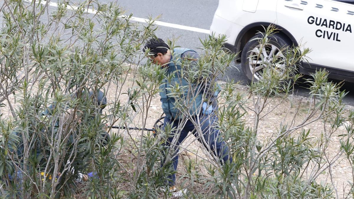 Un crimen en mitad de la carretera: La Guardia Civil registra el lugar del asesinato de Arturó Torró