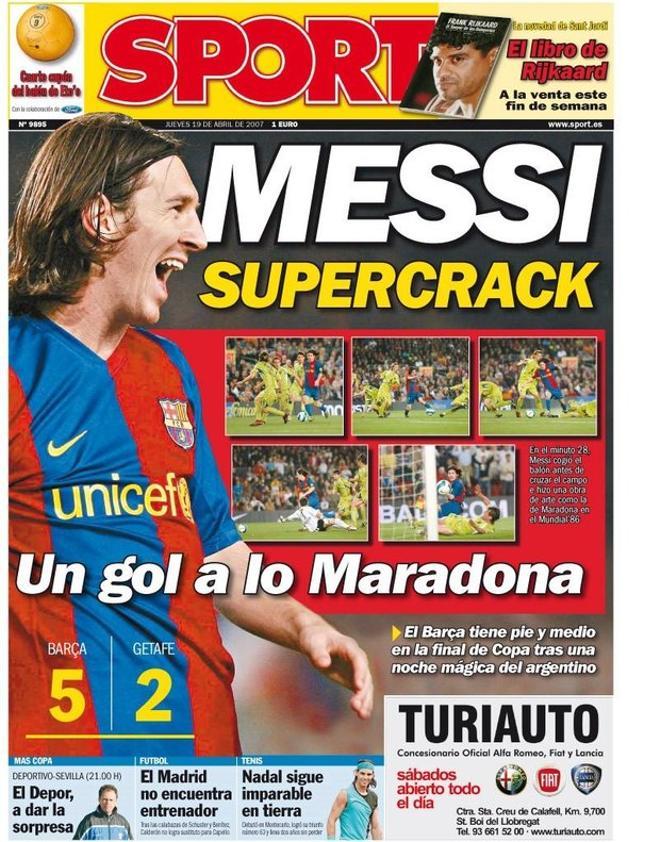 2007 - Leo Messi brilla en la semifinal de Copa del Rey y el Barça mete pie y medio en la final