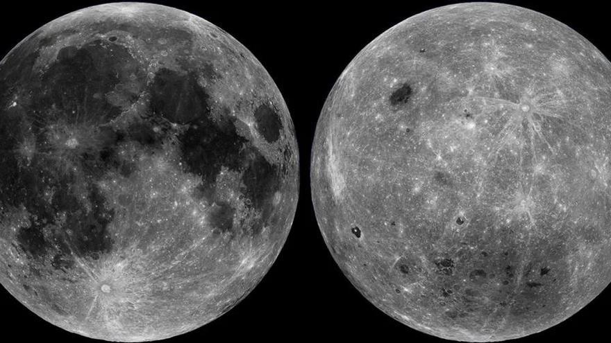 Una mitad de la Luna sería más cálida que la otra
