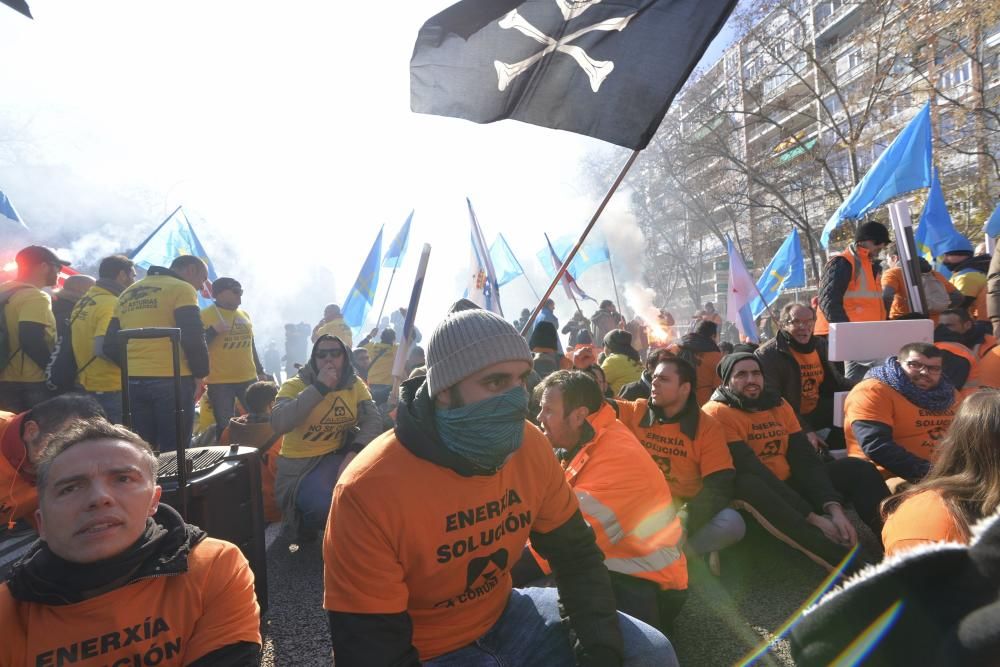 Manifestación de trabajadores de Alcoa en Madrid