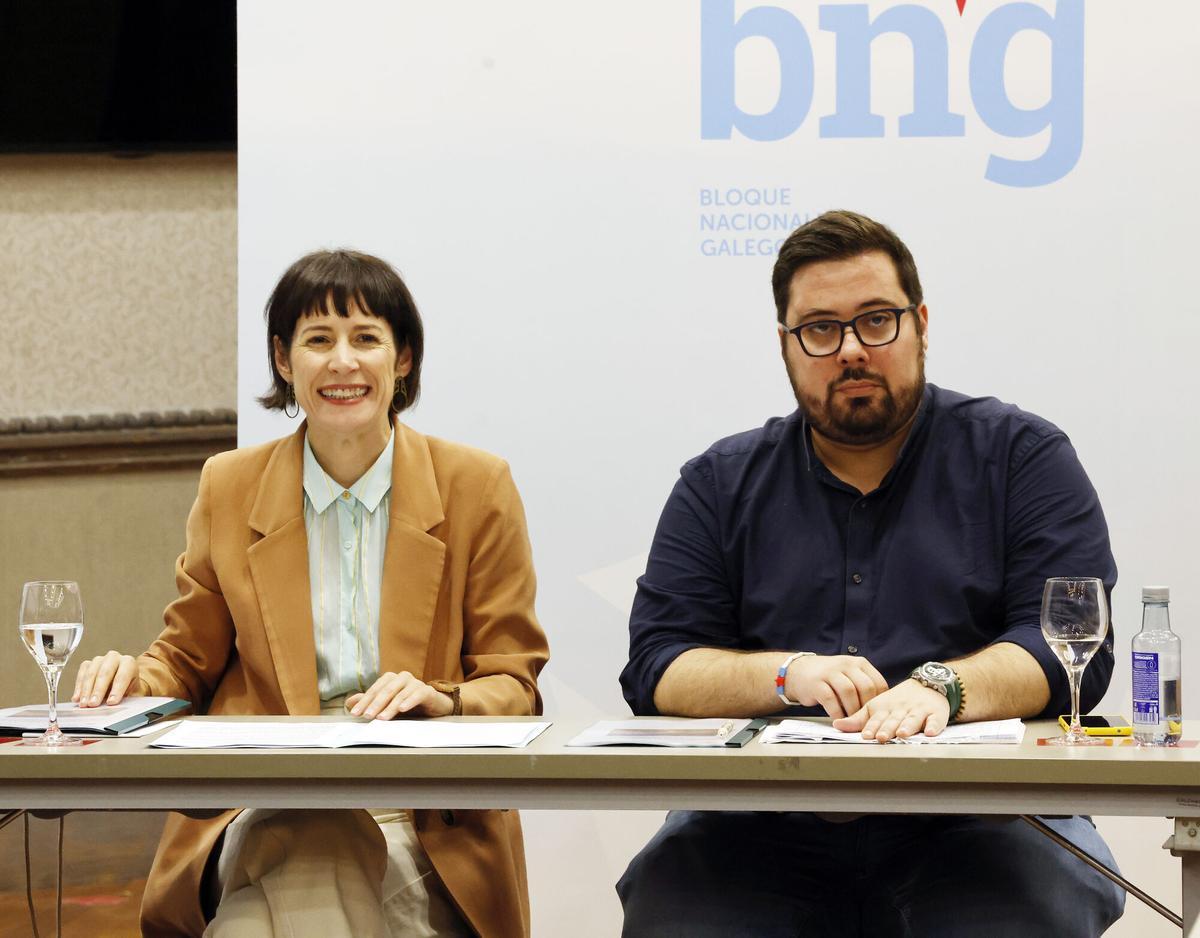La portavoz nacional del BNG, Ana Pontón, y el portavoz municipal en Vigo, Xabier Perez Igrexas.