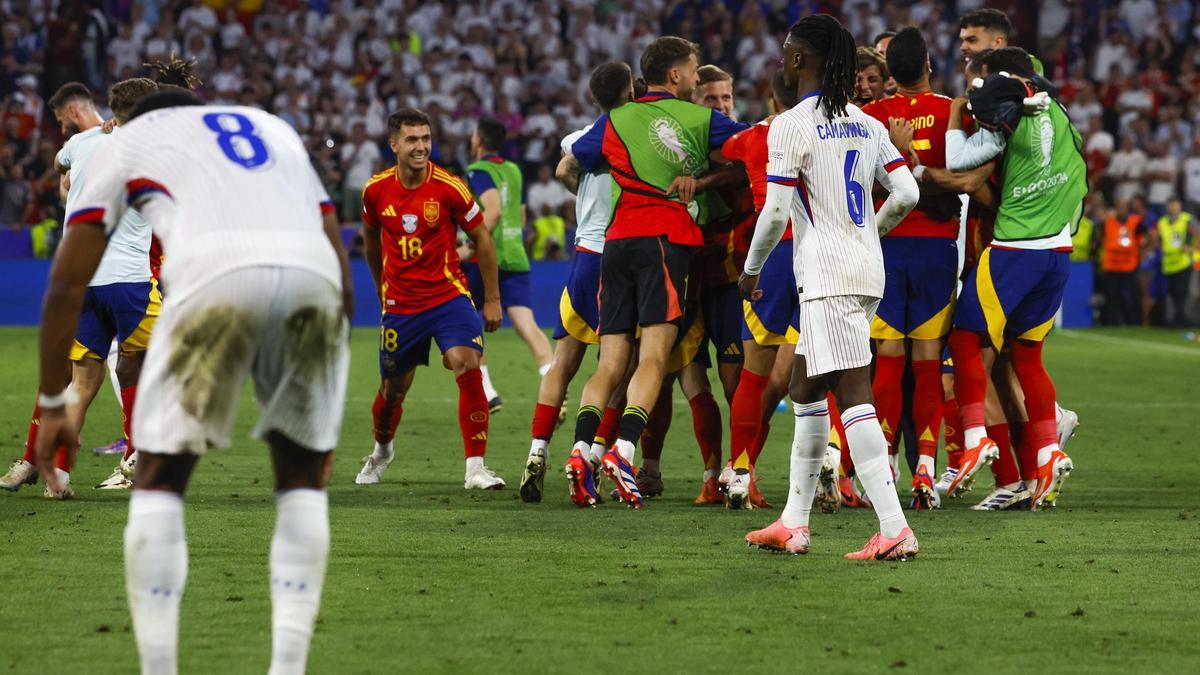 La Roja, en el partido en que eliminó a Francia.