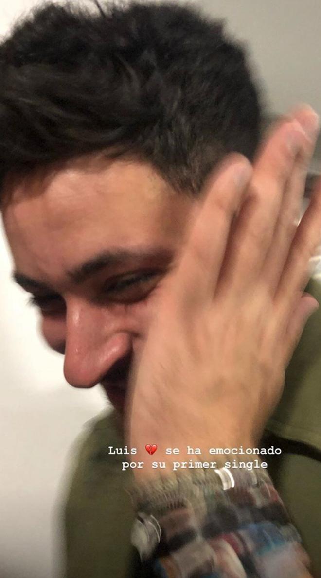 Cepeda emocionado con su nuevo tema en el stories de Aitana