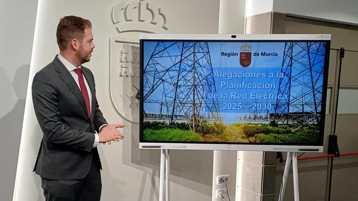 El director general Federico Miralles, durante la explicación de las alegaciones a la propuesta del Ministerio sobre la planificación de la Red Eléctrica.