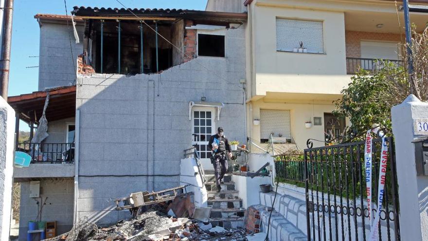 Aspecto de la vivienda tras la explosión. // Marta G. Brea