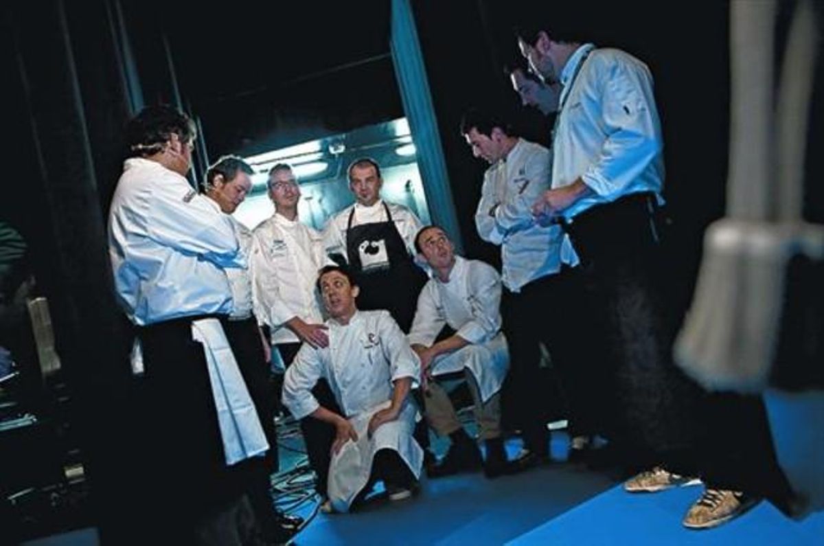 D’esquerra a dreta, Albert Raurich, Javier Torres, Paco Morales, Francis Paniego (ajupit), Marcelo Tejedor, Iñigo Lavado (assegut), Mario Sandoval i Eneko Atxa.