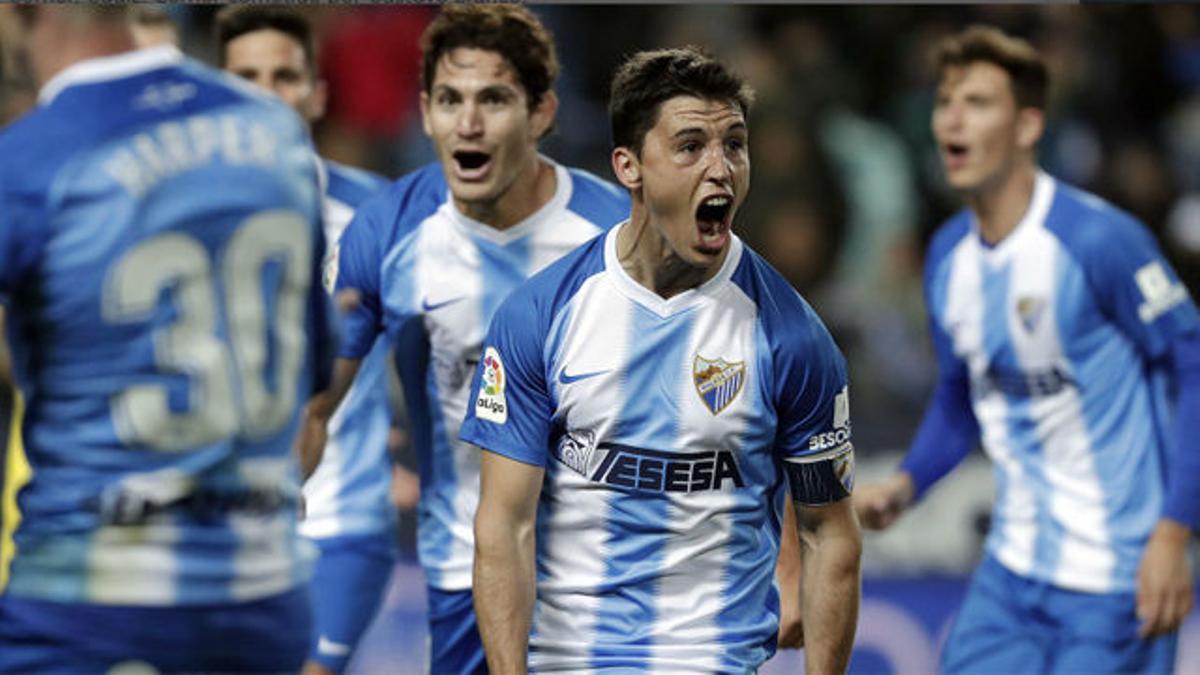 El Málaga se afianza en la segunda posición tras ganar al Cádiz