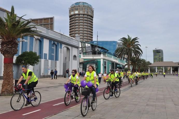 Marcha Ciclista contra la Violencia de Genero en la capital grancanaria
