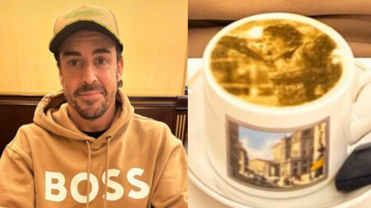 Alonso, con la taza de café en Montecarlo