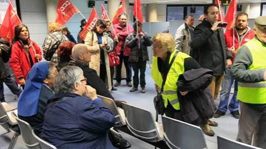 Protesta de pensionistas en Valencia.