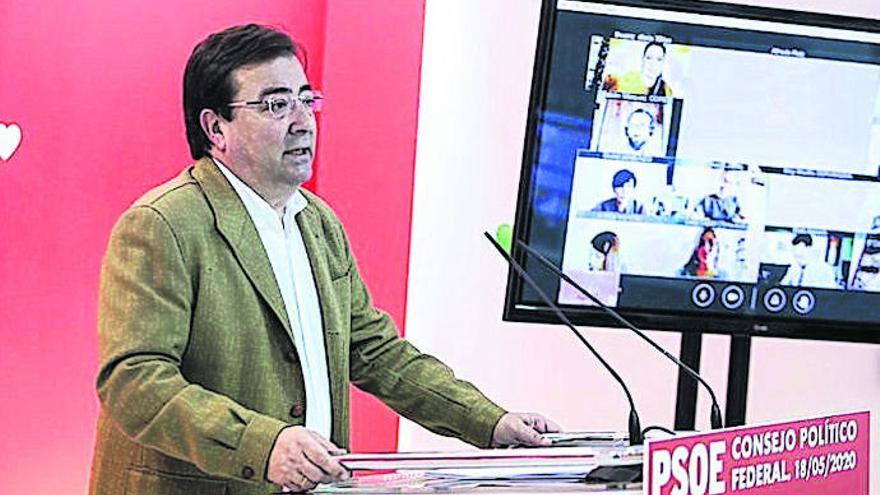 Fernández Vara, presidente del Consejo Político Federal del PSOE, ayer.