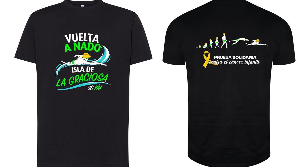 Camisetas solidarias vuelta a nado La Graciosa.