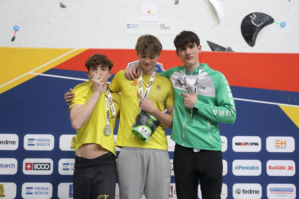 Galería | Podio primera jornada de la Copa de España de Escalada en Cáceres
