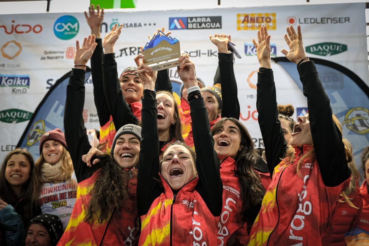Selección Snowrunning, campeonas nacionales por equipos.