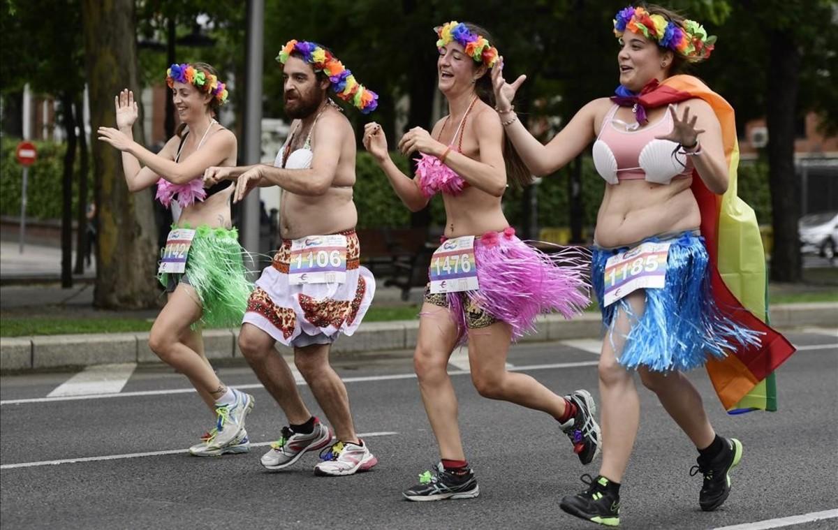 Imagen de la Carrera de la Diversidad por las calle de Madrid.