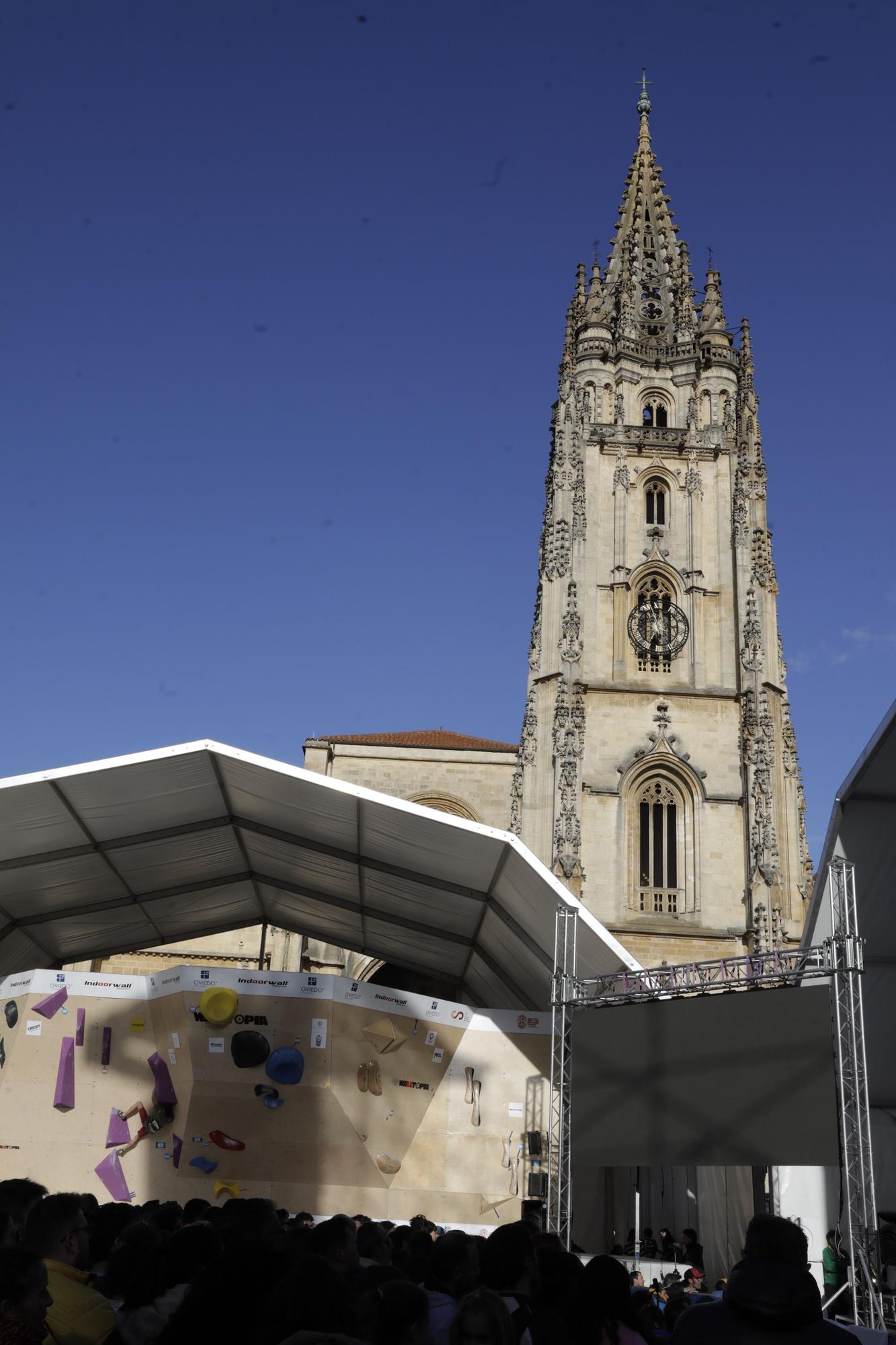 Así se vivió la primera prueba de la Copa de España de escalada en Oviedo