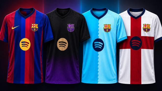 ¡Ya se conocen las cuatro camisetas del Barça para la temporada 2026/27!