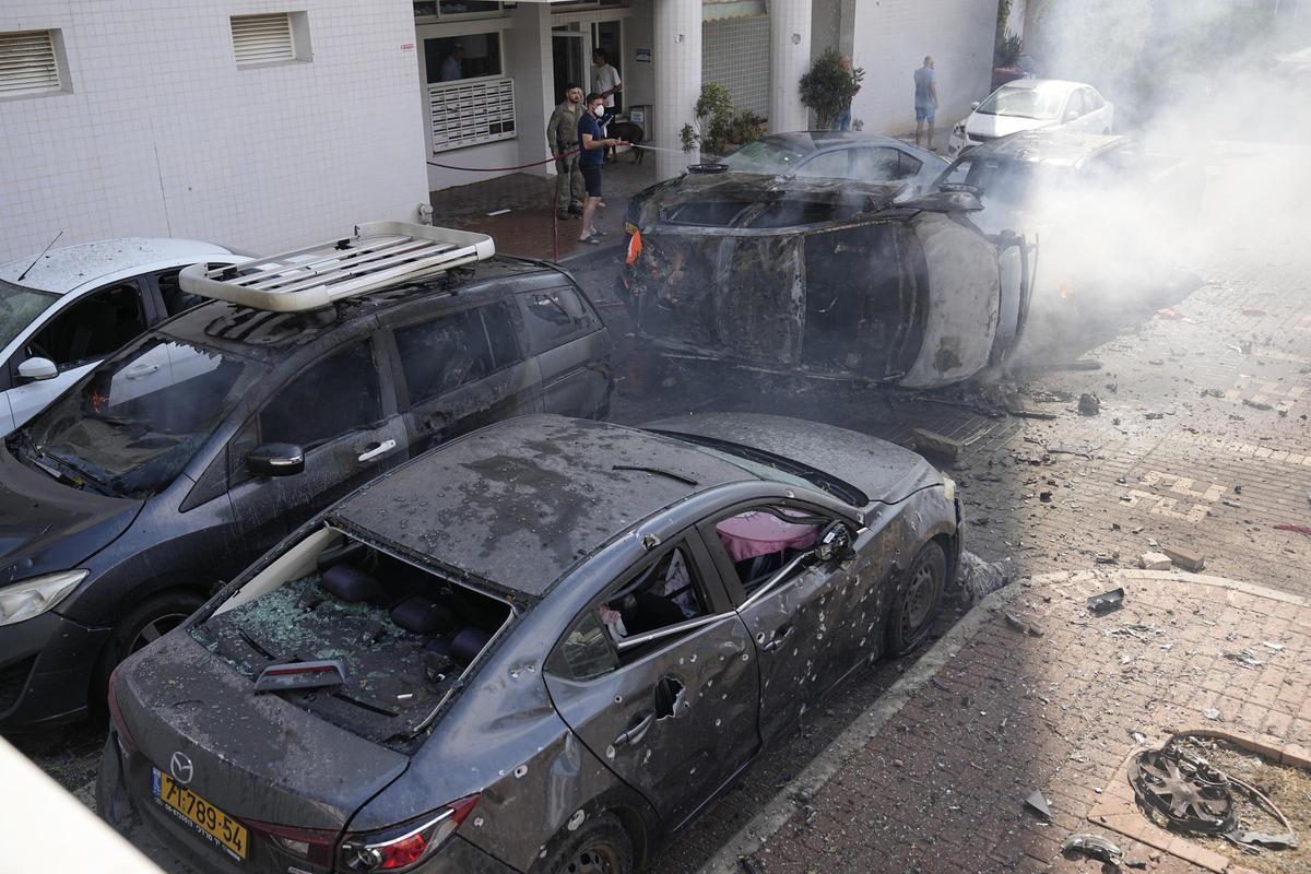 Ataque procedente de la Franja de Gaza en Ashkelon, Israel.