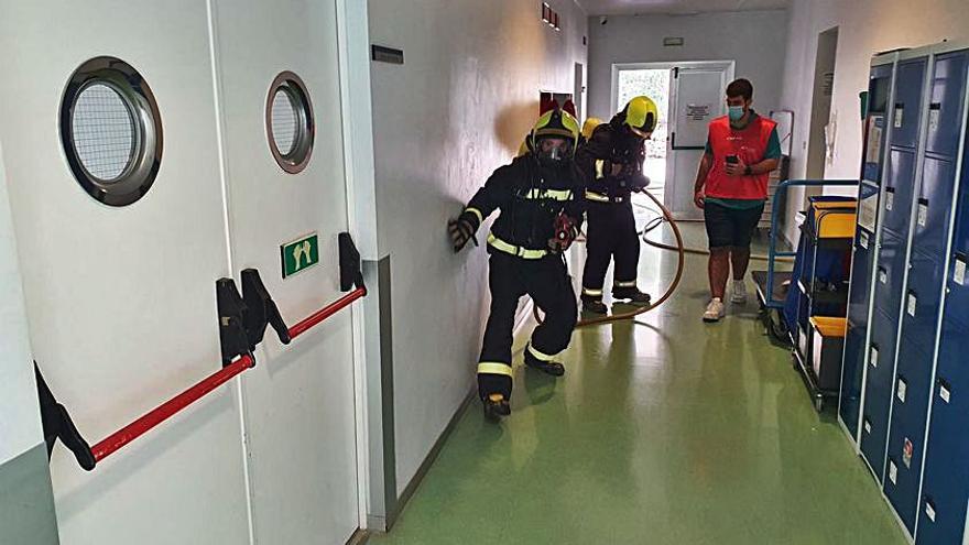 Control del fuego en el Hospital de Formentera