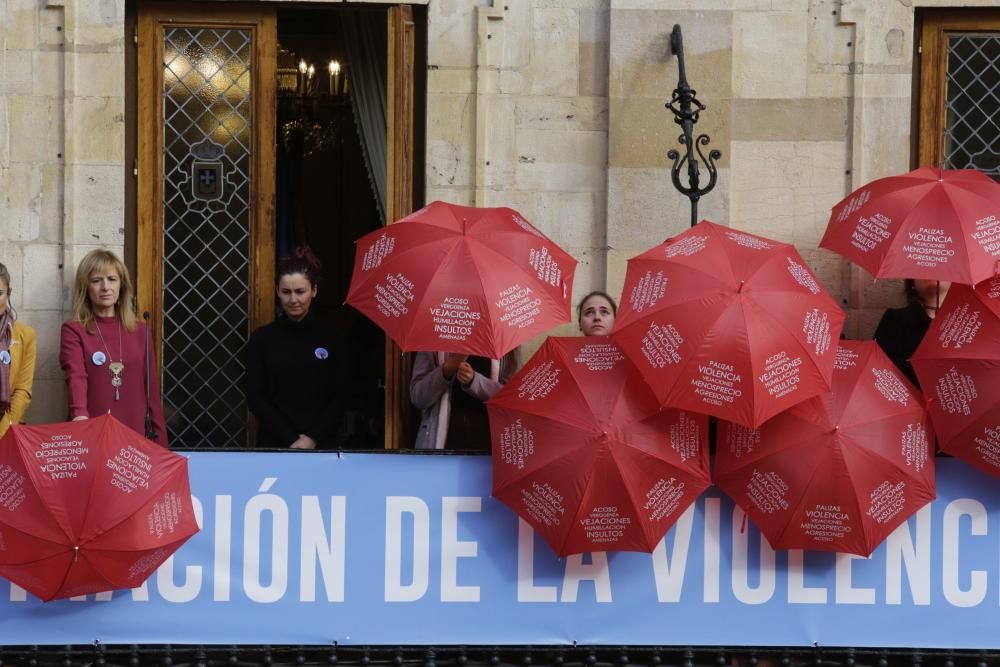 Actos de protesta en Oviedo contra la violencia machista