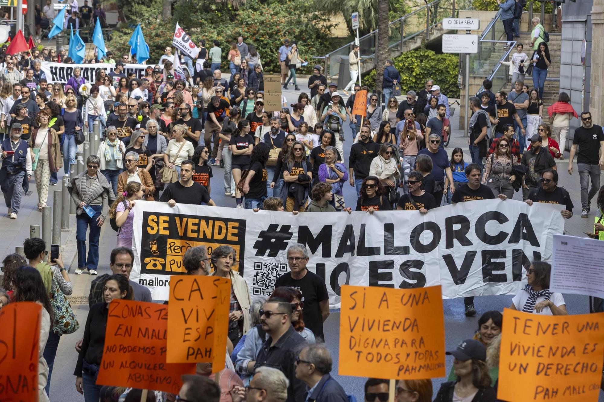 Las multitudinarias manifestaciones para protestar por el precio de la vivienda, en imágenes