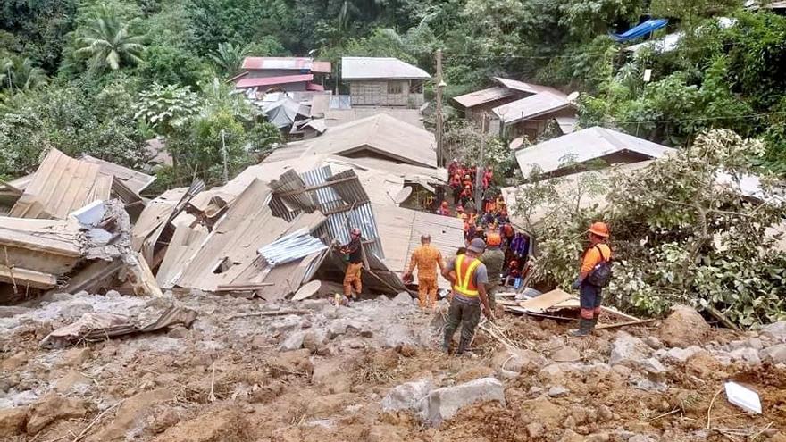 Un corrimiento de tierra deja al menos seis muertos en Filipinas