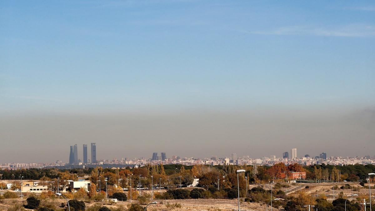 Contaminación sobre Madrid