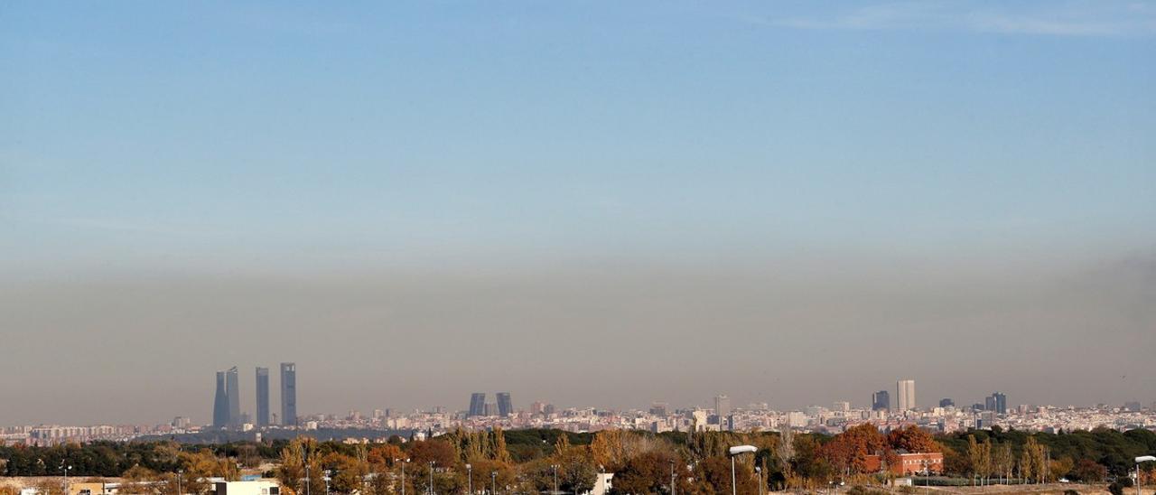 Contaminación sobre Madrid