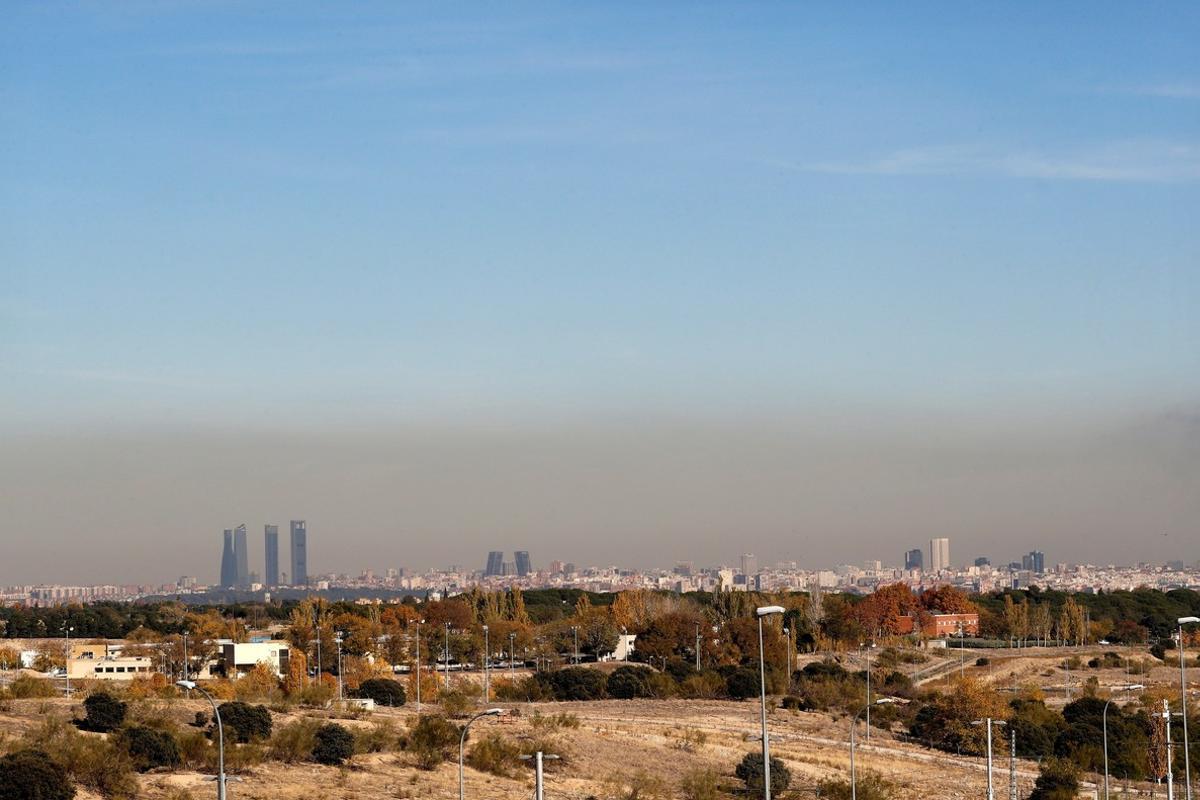 Contaminación sobre Madrid