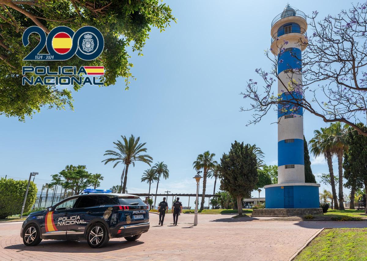 Radiopatrilla de la Policía Nacional en Torre del Mar.