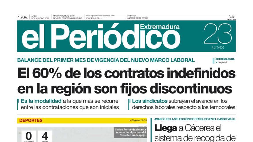 Consulta la portada correspondiente al día 23 de mayo del 2022