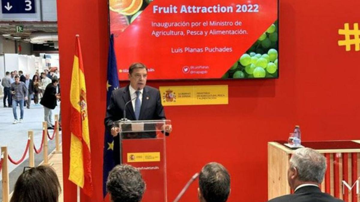 Luis Planas inauguró la feria Fruit Attraction 2022.