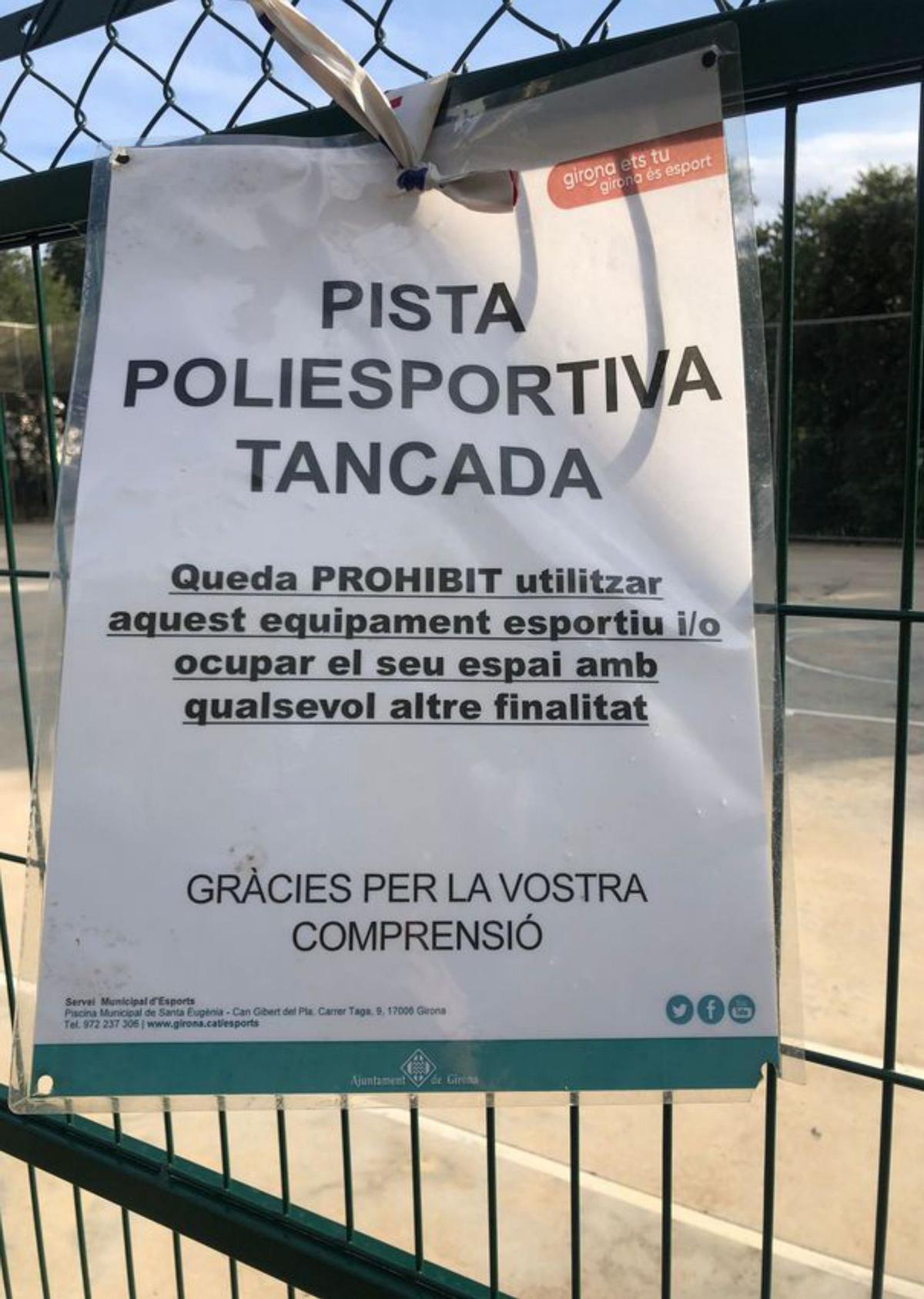 Girona tanca una pista poliesportiva a Taialà perquè el soroll molesta a un veí | GUANYEM GIRONA